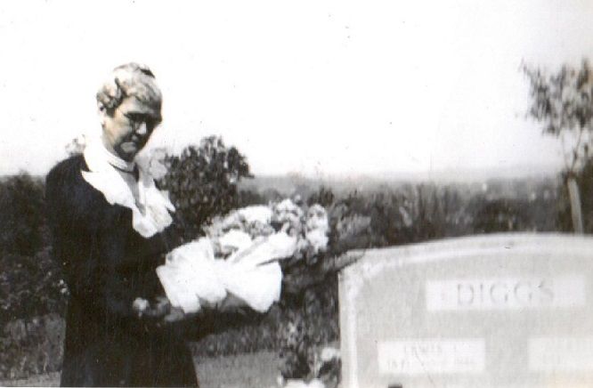 Martha Diggs, Decorating Her Husband's Grave in Jackson, Ohio